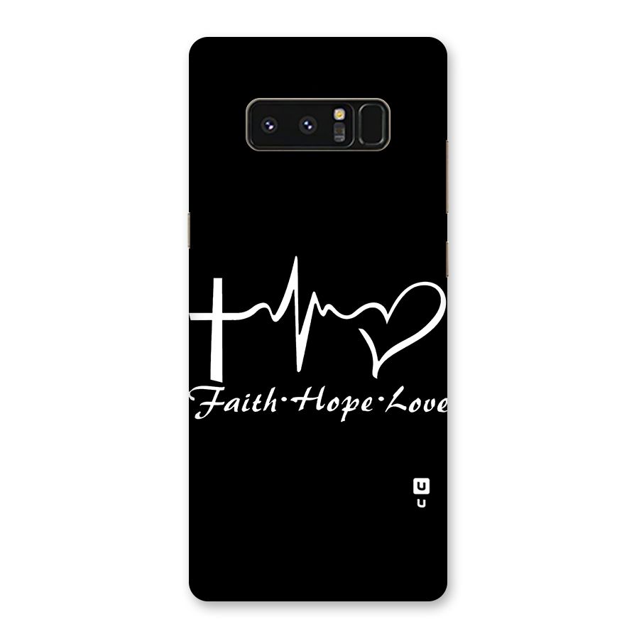 Faith Hope Love Heart Sign Back Case for Galaxy Note 8
