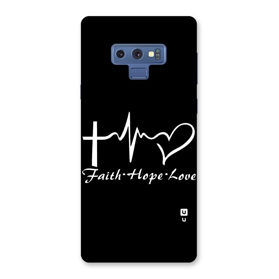 Faith Hope Love Heart Sign Back Case for Galaxy Note 9