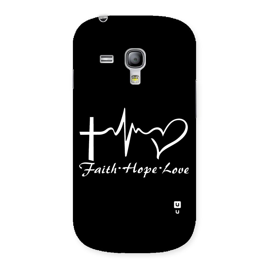 Faith Hope Love Heart Sign Back Case for Galaxy S3 Mini