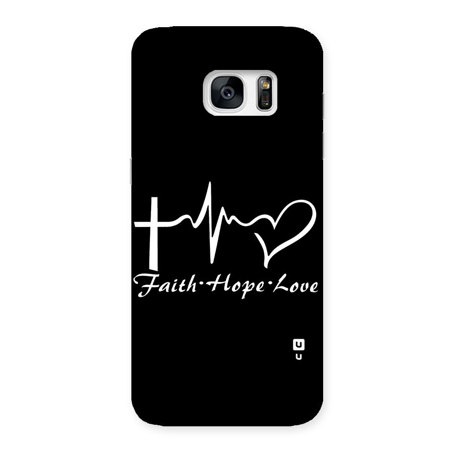 Faith Hope Love Heart Sign Back Case for Galaxy S7 Edge