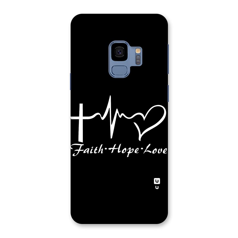 Faith Hope Love Heart Sign Back Case for Galaxy S9