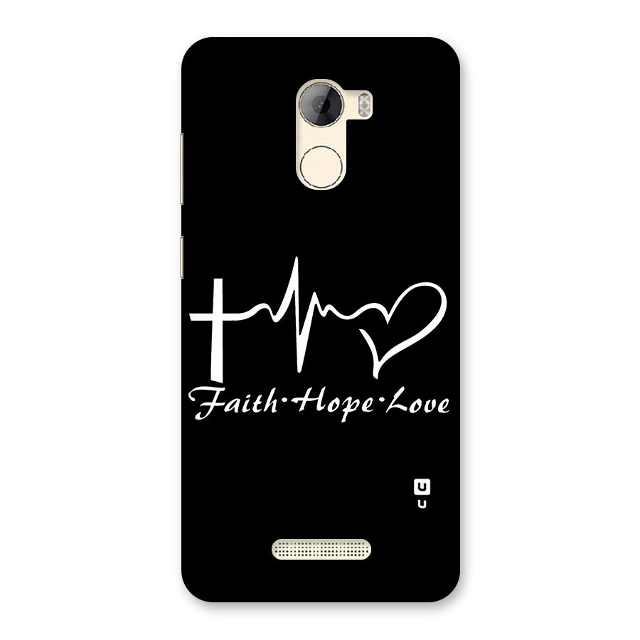 Faith Hope Love Heart Sign Back Case for Gionee A1 LIte