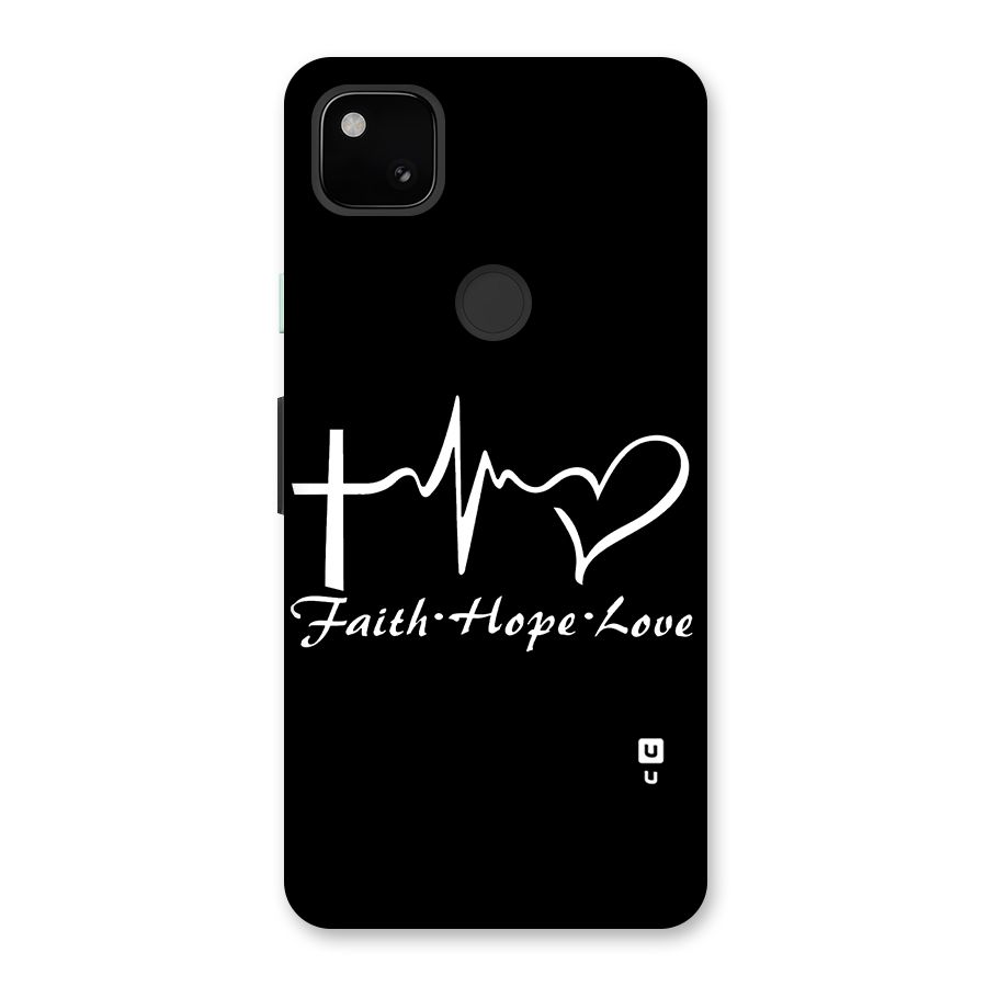 Faith Hope Love Heart Sign Back Case for Google Pixel 4a