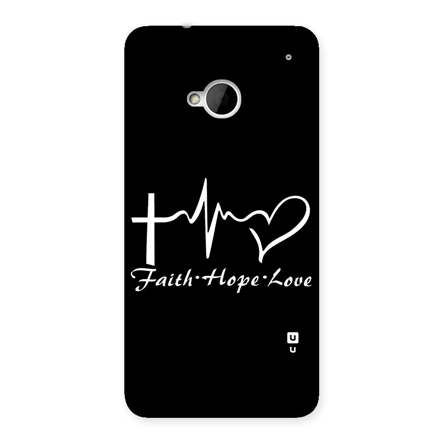 Faith Hope Love Heart Sign Back Case for HTC One M7