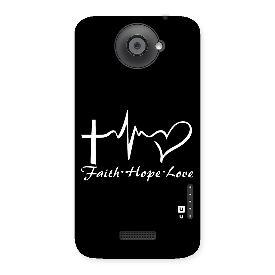 Faith Hope Love Heart Sign Back Case for HTC One X