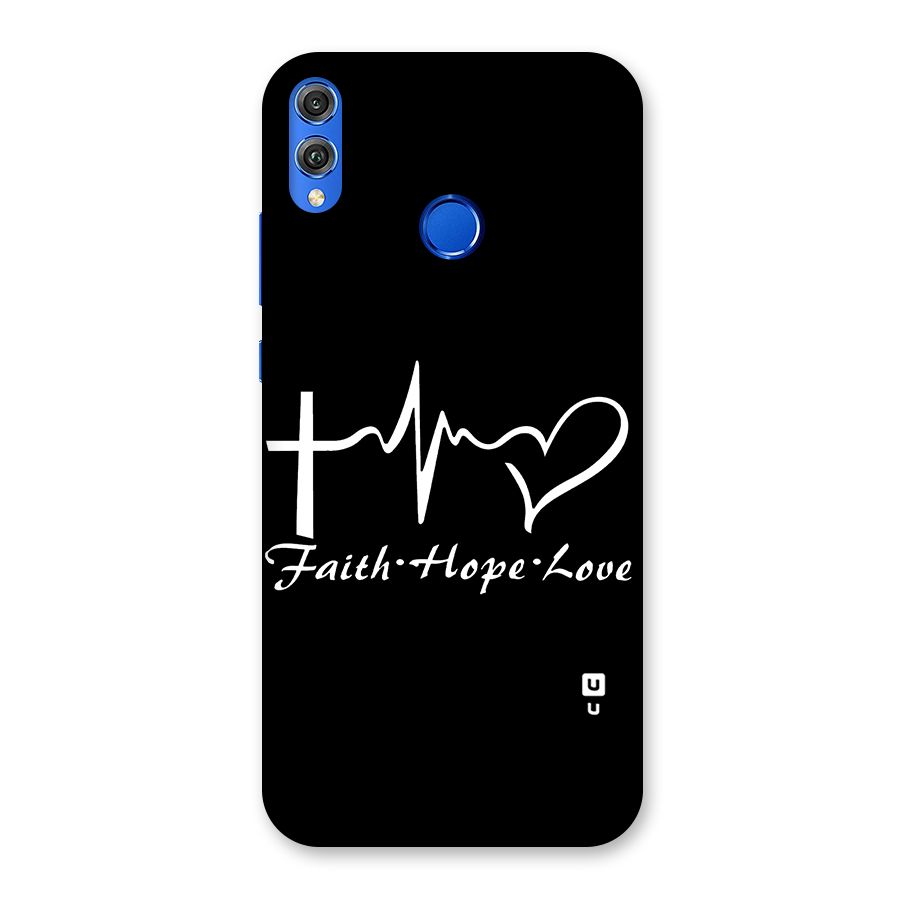 Faith Hope Love Heart Sign Back Case for Honor 8X
