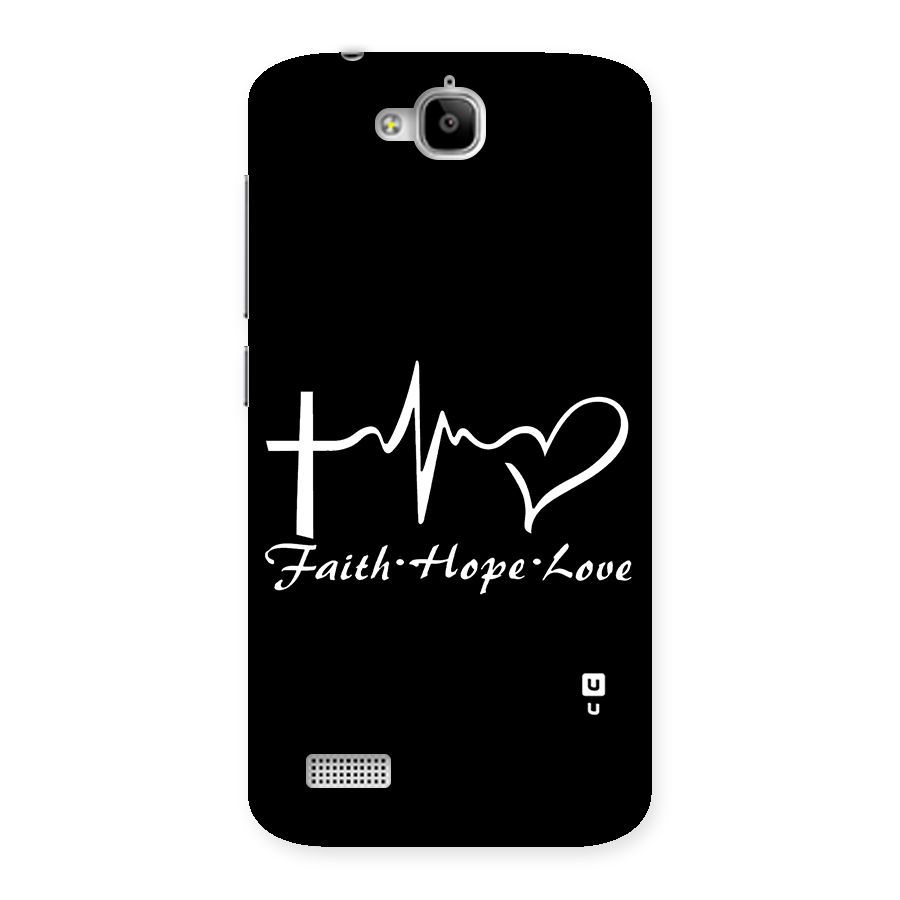 Faith Hope Love Heart Sign Back Case for Honor Holly