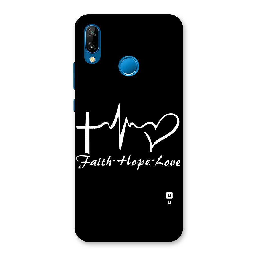 Faith Hope Love Heart Sign Back Case for Huawei P20 Lite