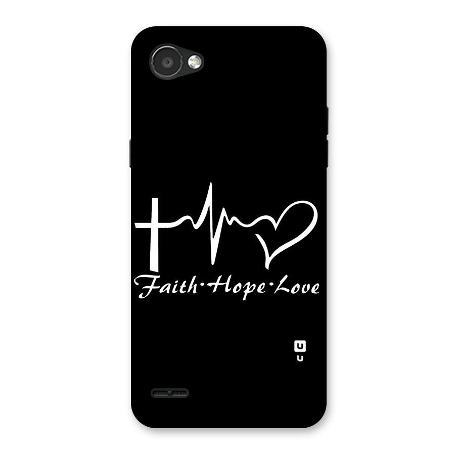 Faith Hope Love Heart Sign Back Case for LG Q6