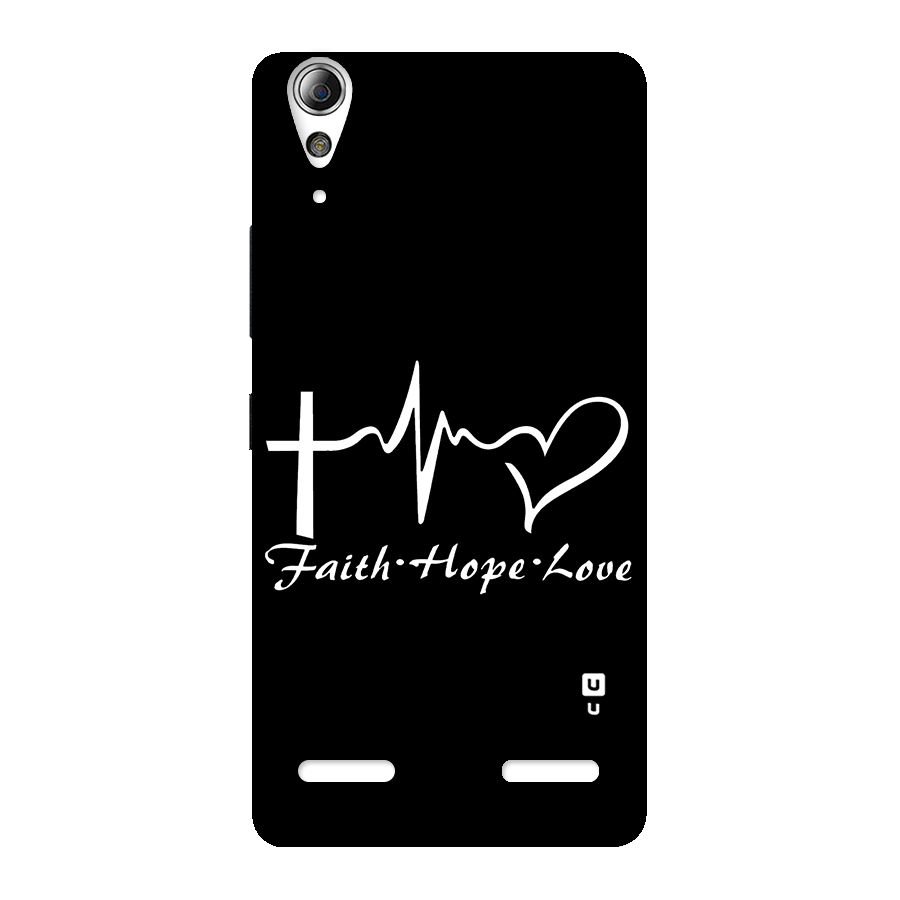 Faith Hope Love Heart Sign Back Case for Lenovo A6000 Plus