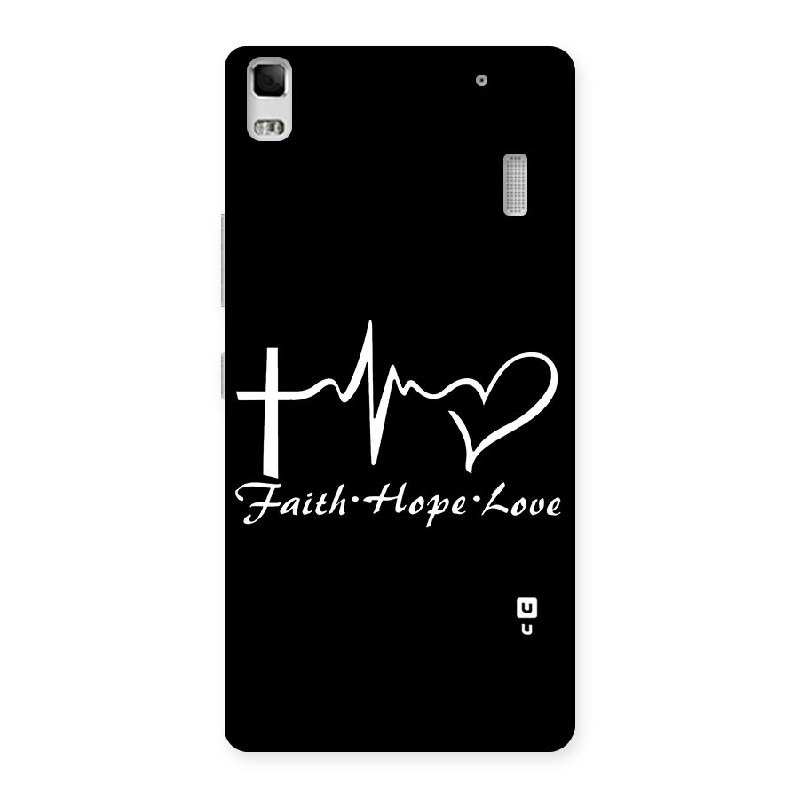 Faith Hope Love Heart Sign Back Case for Lenovo A7000