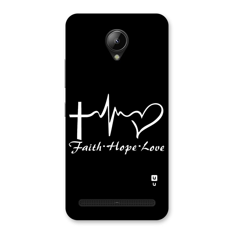 Faith Hope Love Heart Sign Back Case for Lenovo C2