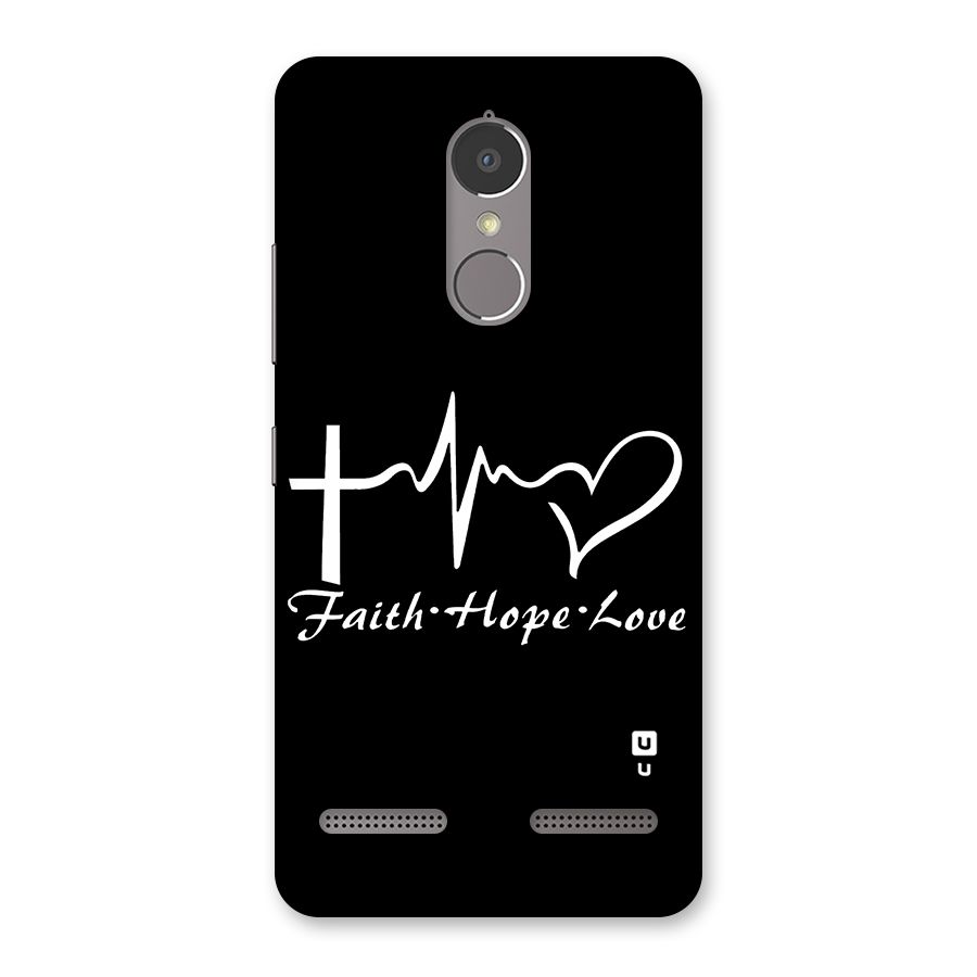 Faith Hope Love Heart Sign Back Case for Lenovo K6