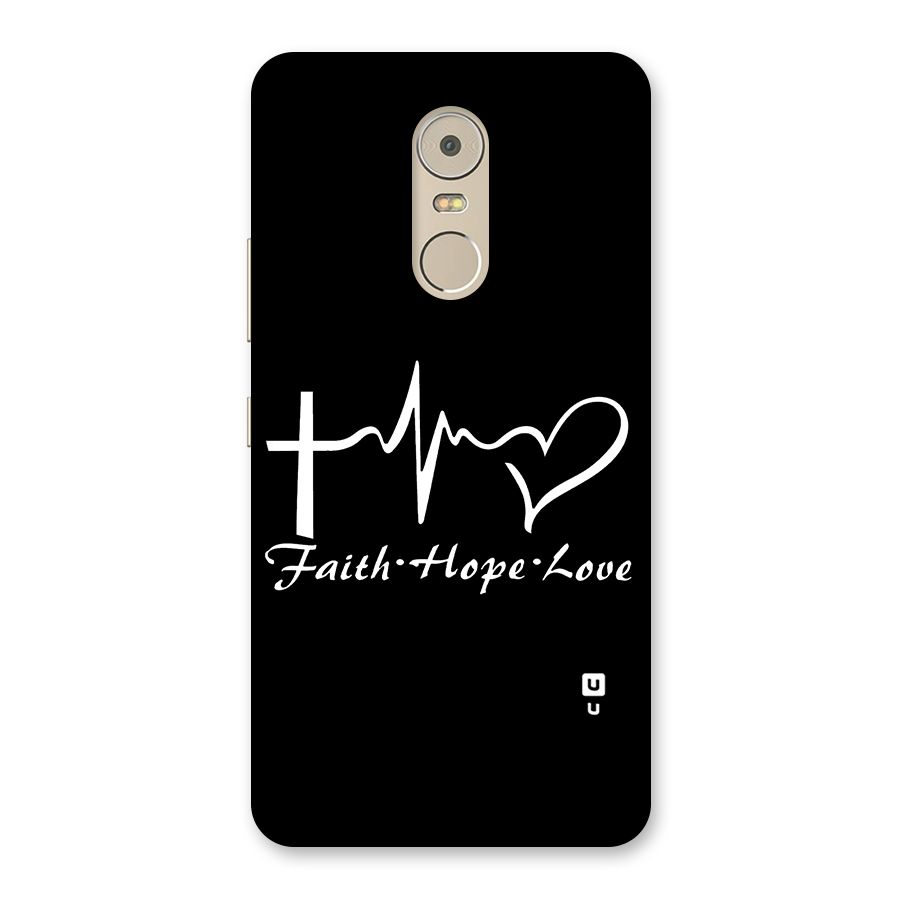 Faith Hope Love Heart Sign Back Case for Lenovo K6 Note