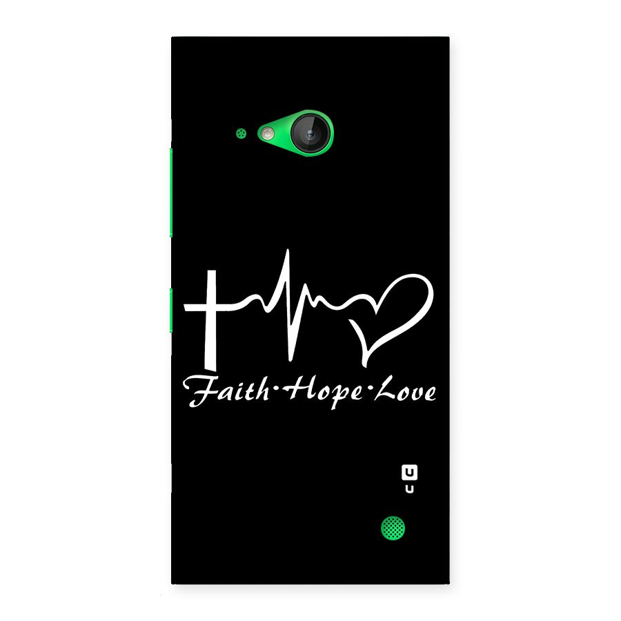 Faith Hope Love Heart Sign Back Case for Lumia 730