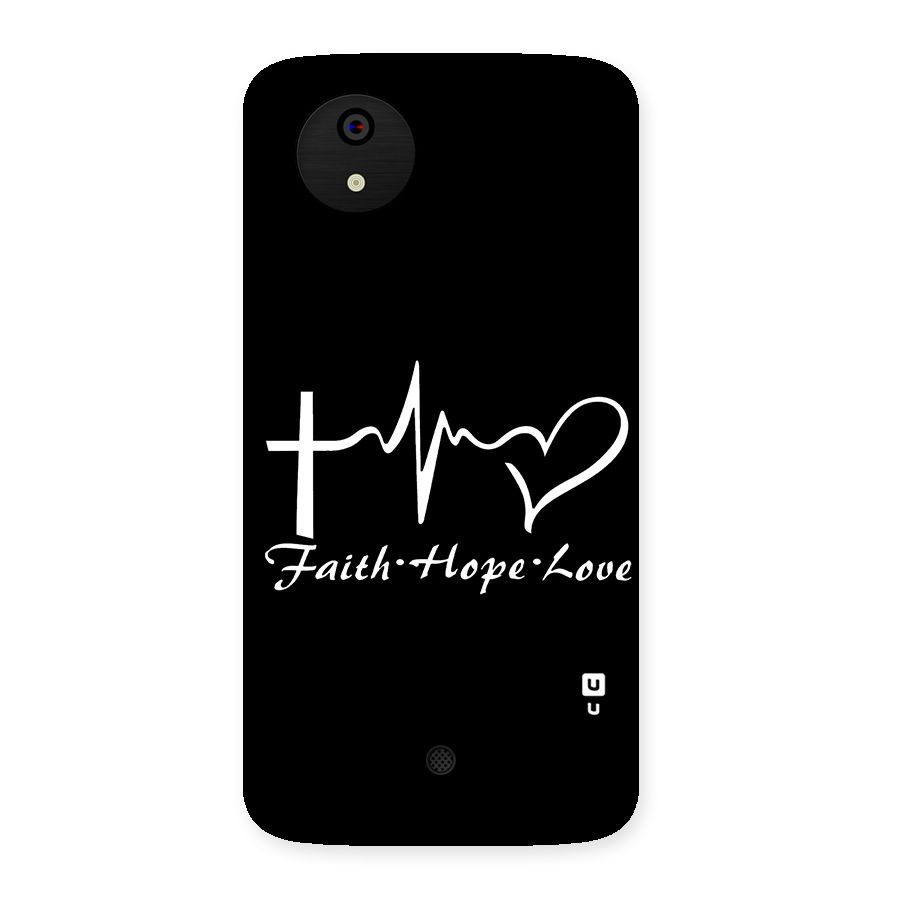 Faith Hope Love Heart Sign Back Case for Micromax Canvas A1
