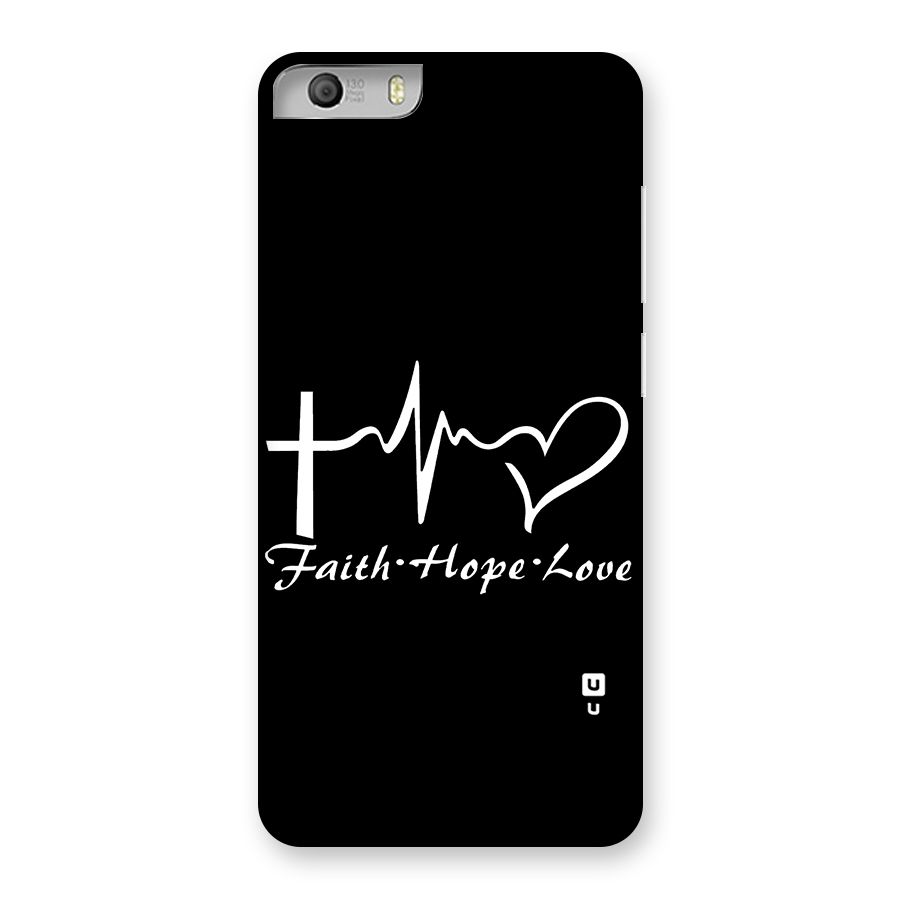 Faith Hope Love Heart Sign Back Case for Micromax Canvas Knight 2