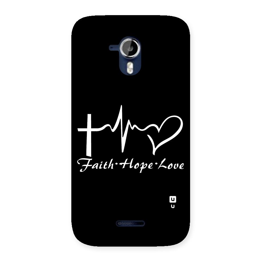 Faith Hope Love Heart Sign Back Case for Micromax Canvas Magnus A117
