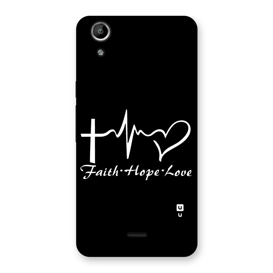 Faith Hope Love Heart Sign Back Case for Micromax Canvas Selfie Lens Q345