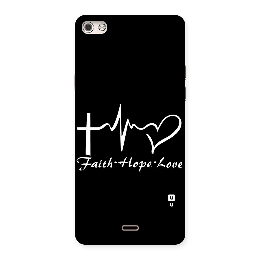 Faith Hope Love Heart Sign Back Case for Micromax Canvas Silver 5