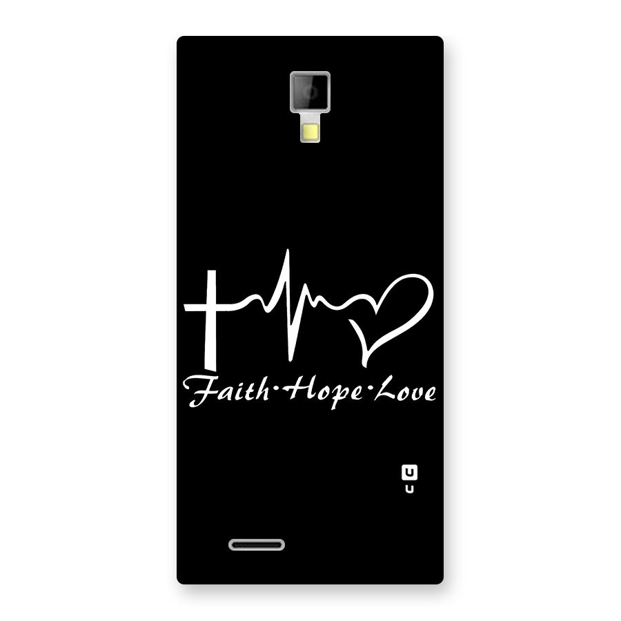 Faith Hope Love Heart Sign Back Case for Micromax Canvas Xpress A99