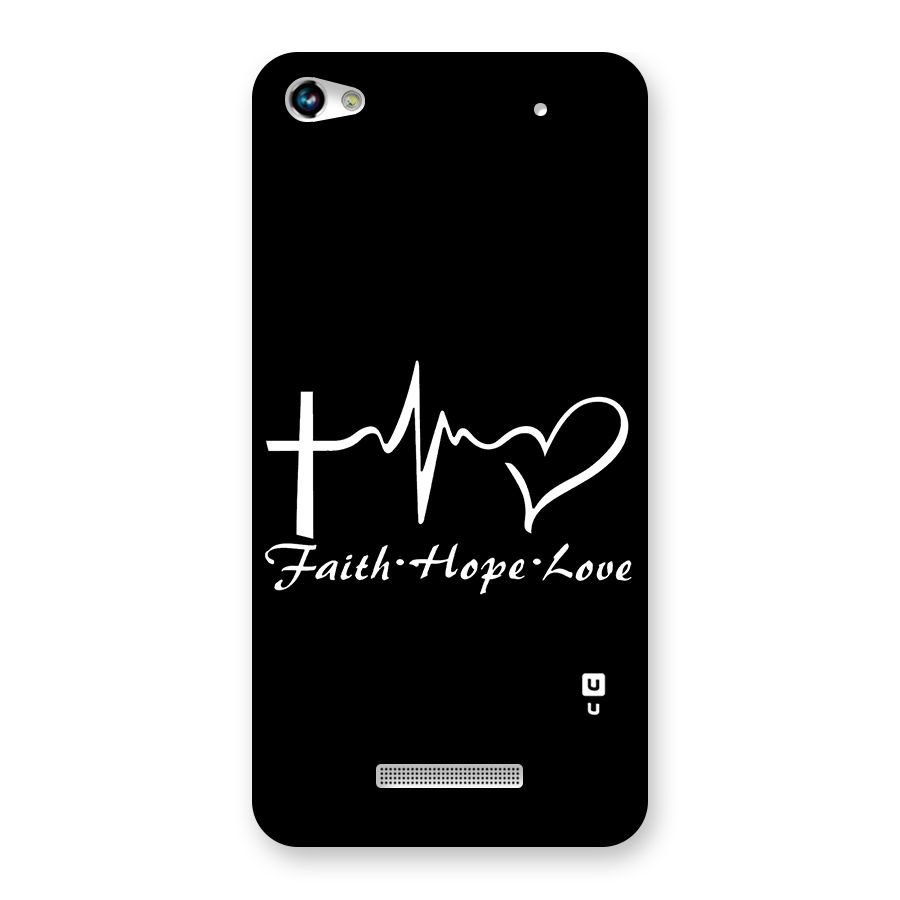 Faith Hope Love Heart Sign Back Case for Micromax Hue 2