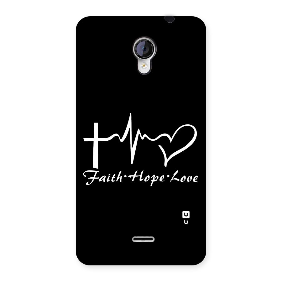 Faith Hope Love Heart Sign Back Case for Micromax Unite 2 A106