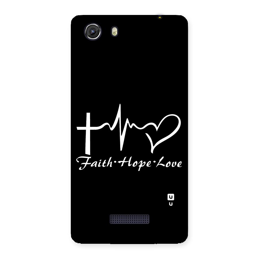 Faith Hope Love Heart Sign Back Case for Micromax Unite 3