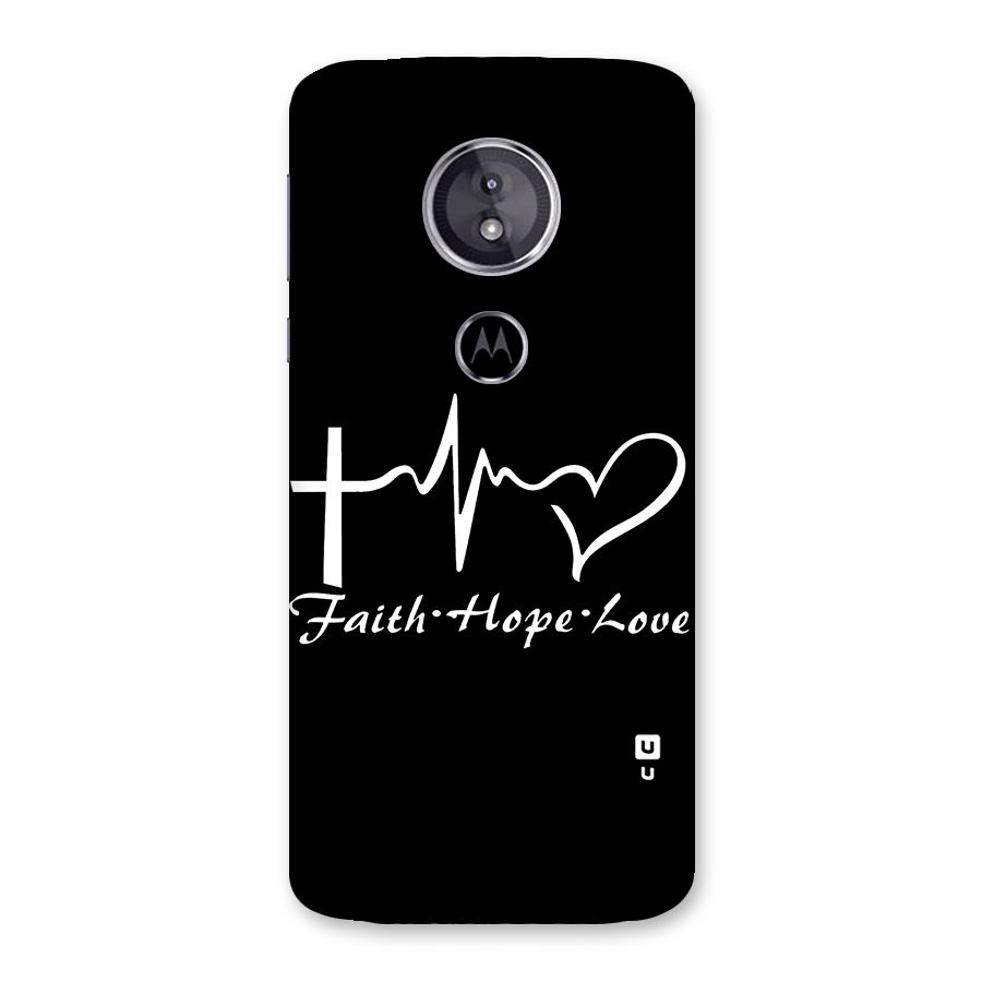 Faith Hope Love Heart Sign Back Case for Moto E5