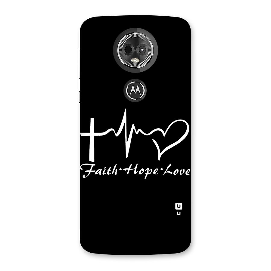 Faith Hope Love Heart Sign Back Case for Moto E5 Plus