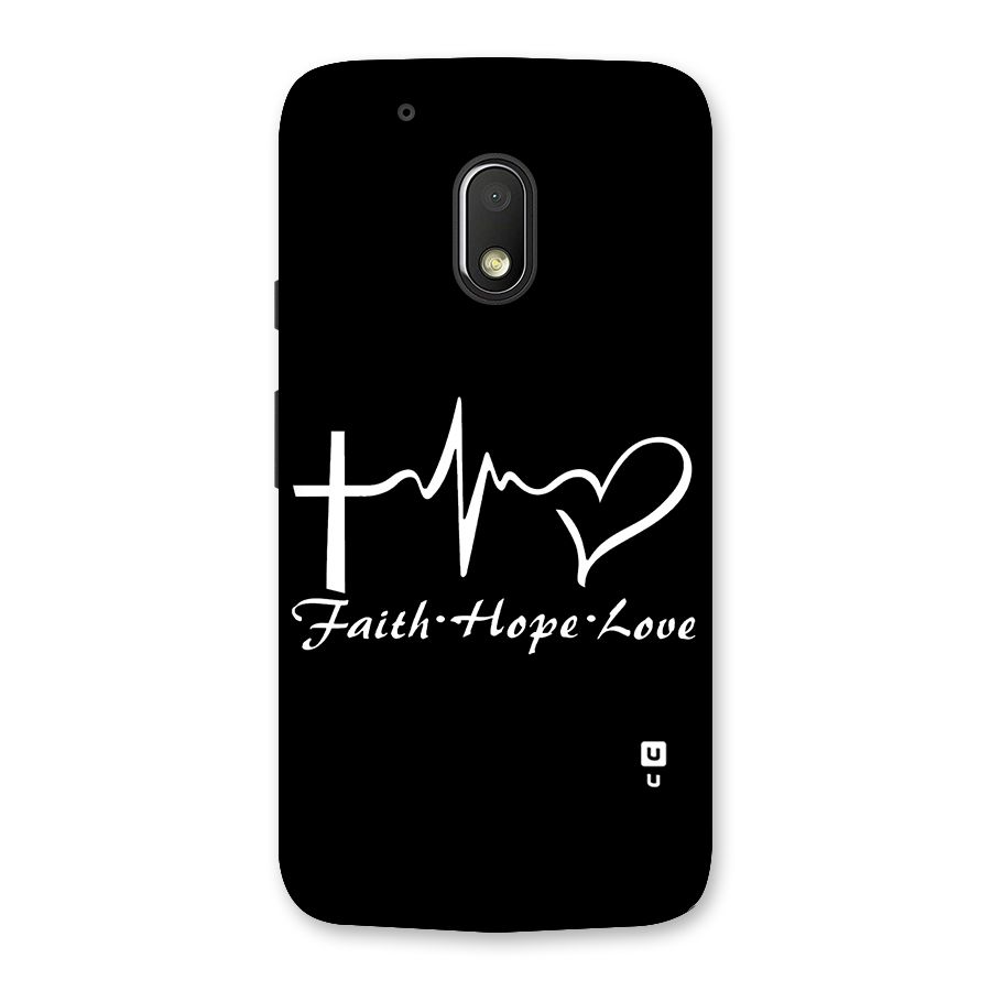 Faith Hope Love Heart Sign Back Case for Moto G4 Play