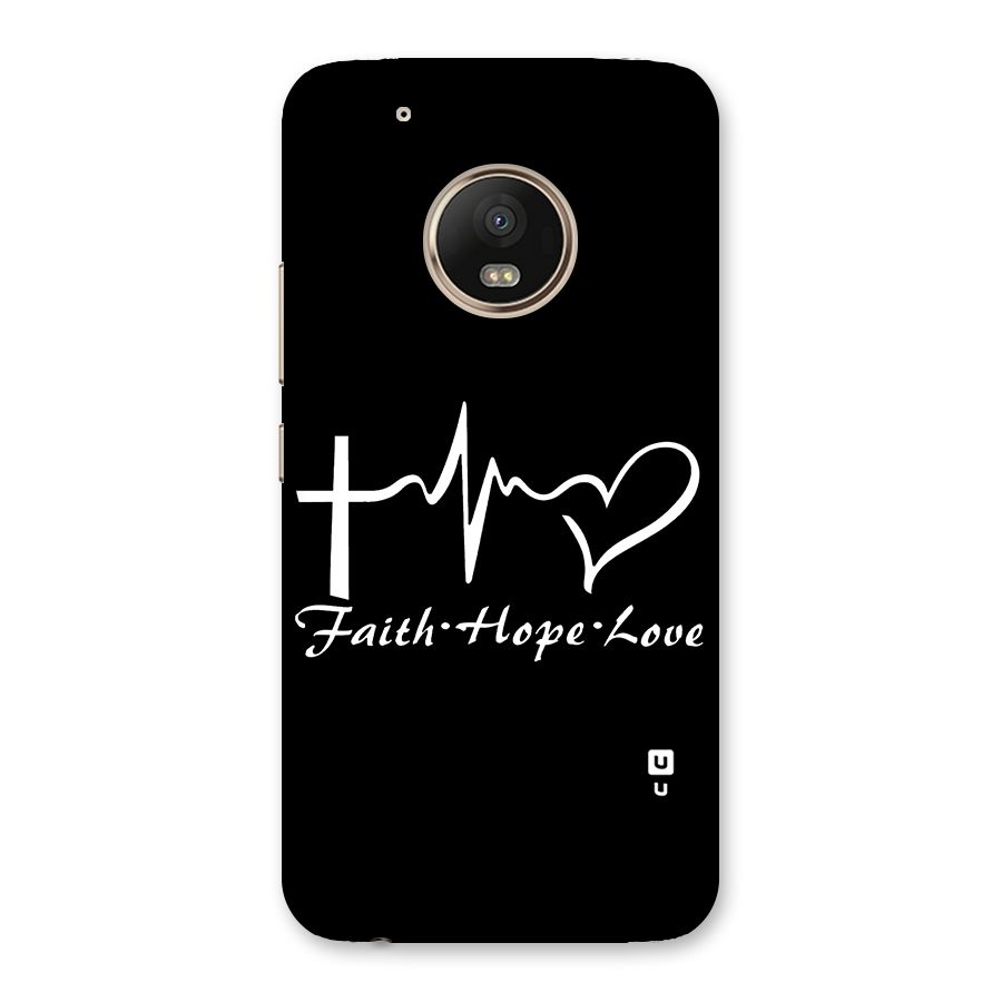 Faith Hope Love Heart Sign Back Case for Moto G5 Plus