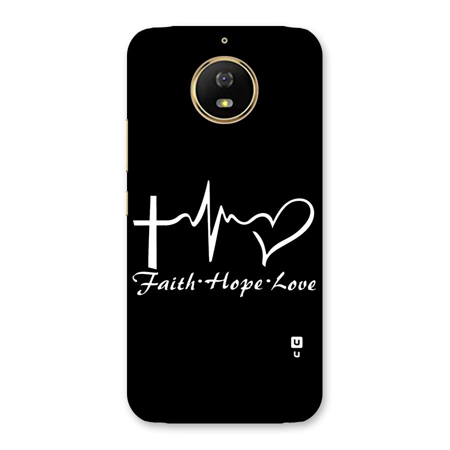 Faith Hope Love Heart Sign Back Case for Moto G5s
