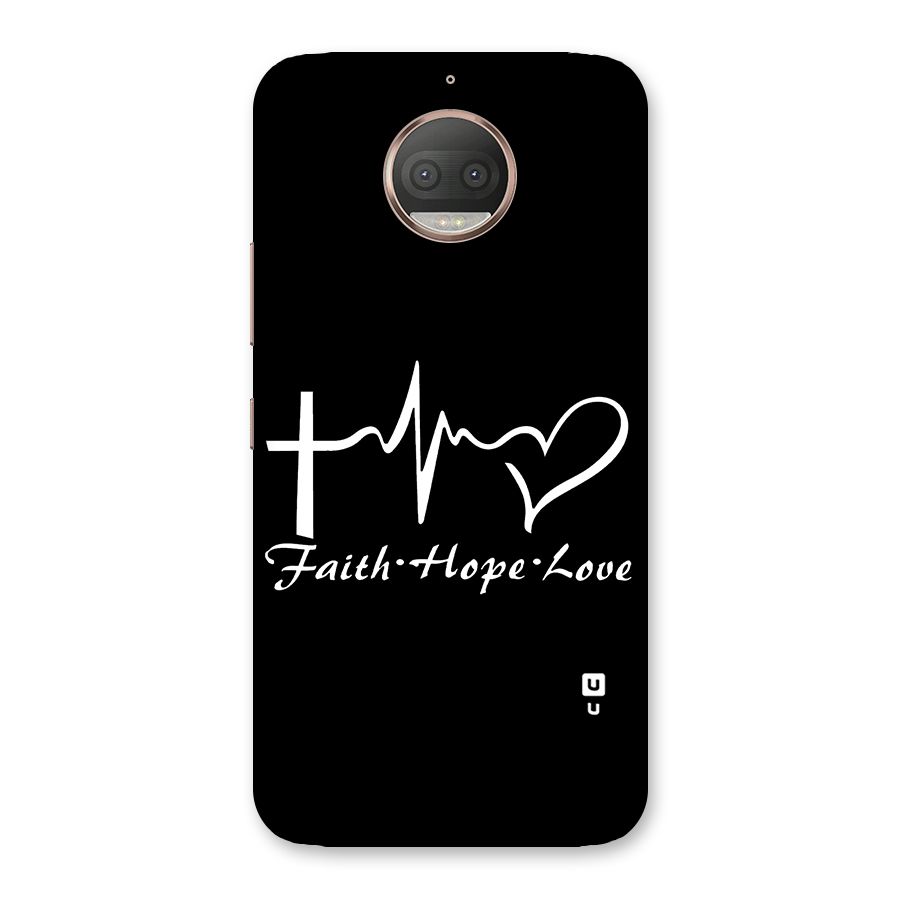 Faith Hope Love Heart Sign Back Case for Moto G5s Plus