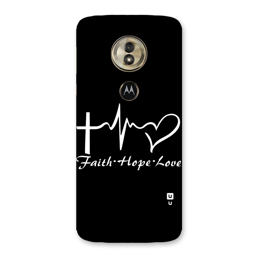 Faith Hope Love Heart Sign Back Case for Moto G6 Play