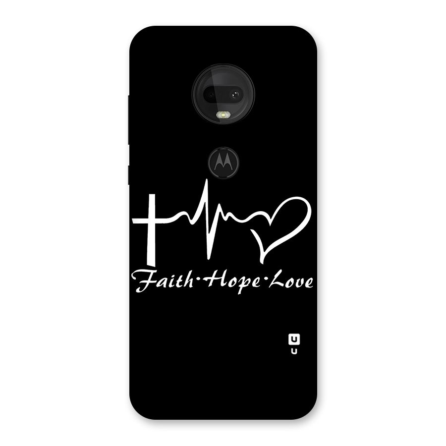 Faith Hope Love Heart Sign Back Case for Moto G7
