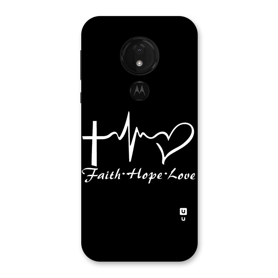 Faith Hope Love Heart Sign Back Case for Moto G7 Power