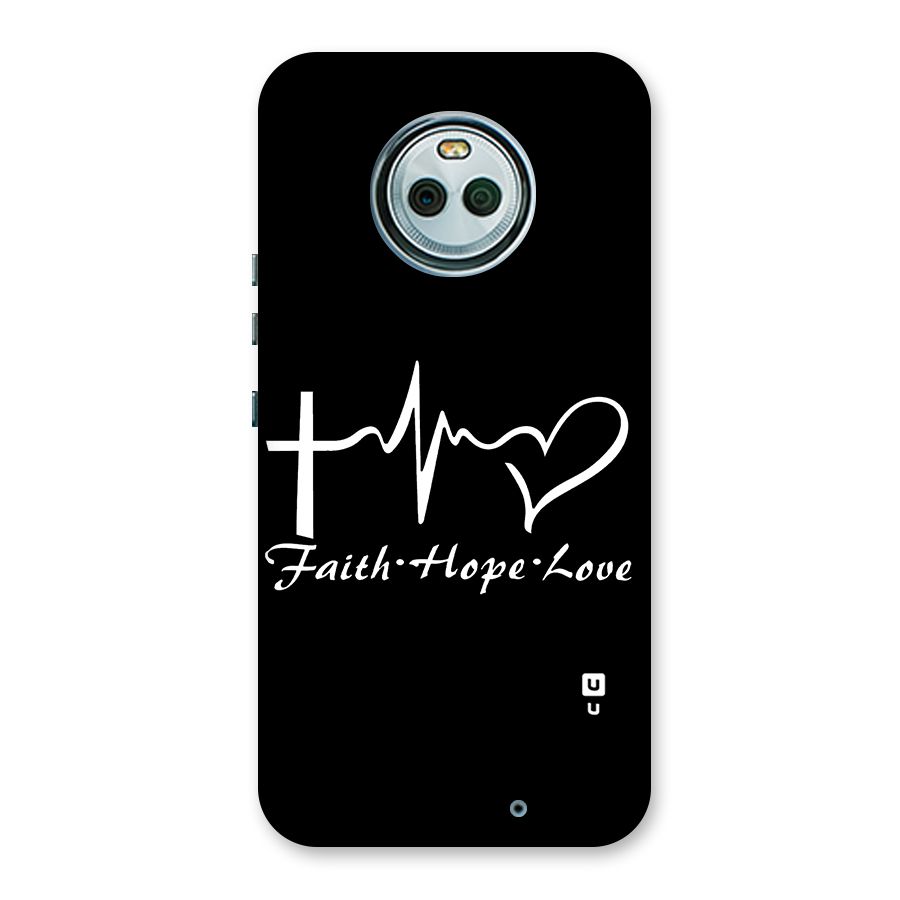 Faith Hope Love Heart Sign Back Case for Moto X4