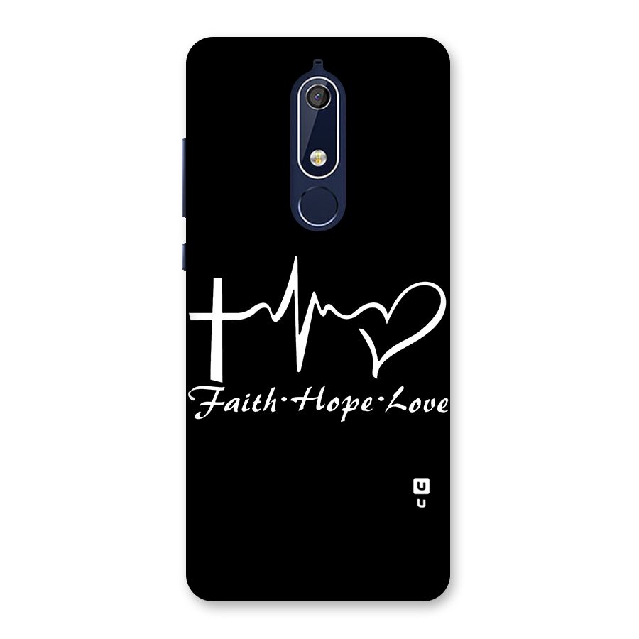 Faith Hope Love Heart Sign Back Case for Nokia 5.1