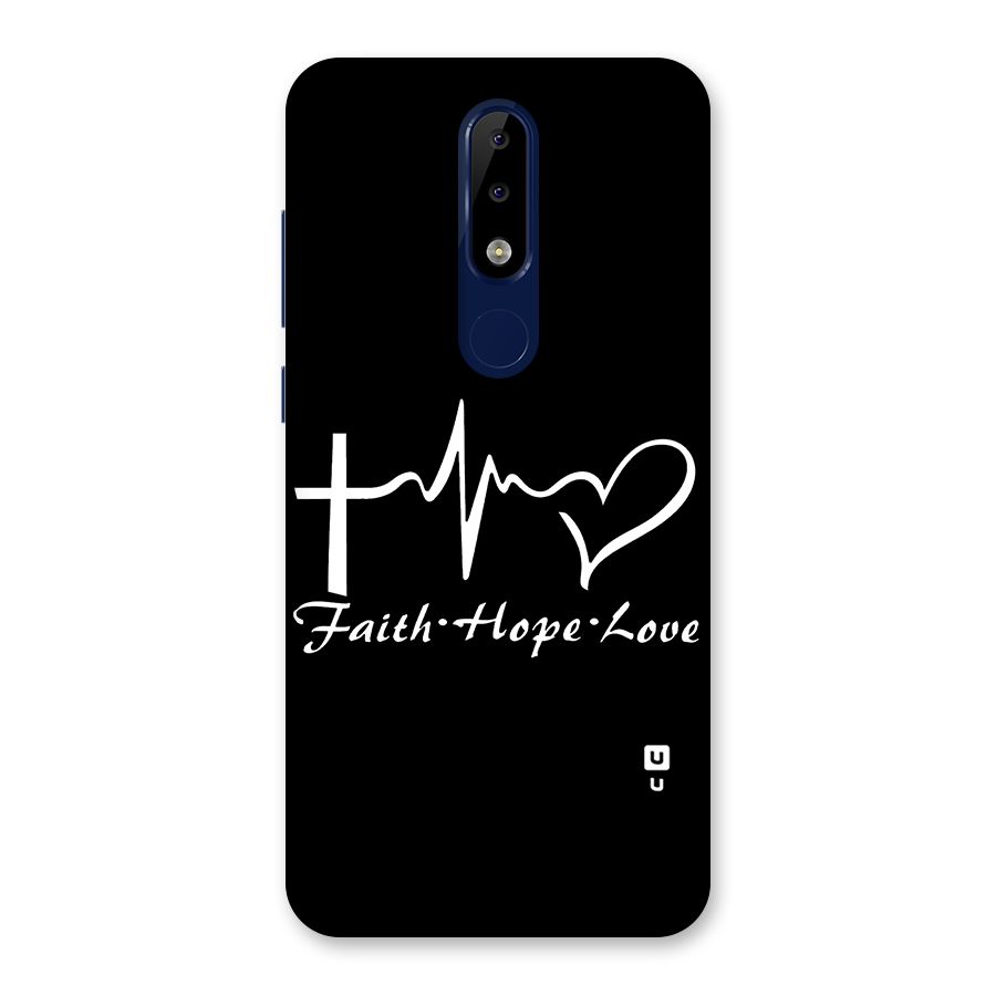 Faith Hope Love Heart Sign Back Case for Nokia 5.1 Plus
