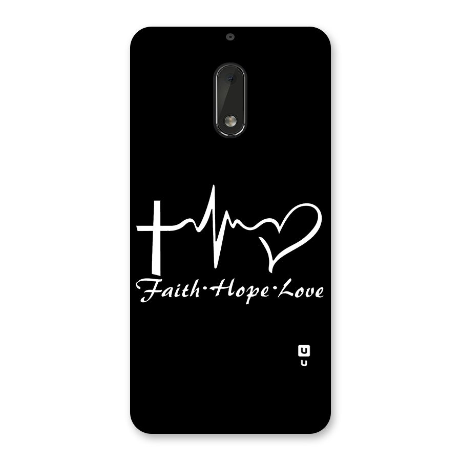 Faith Hope Love Heart Sign Back Case for Nokia 6