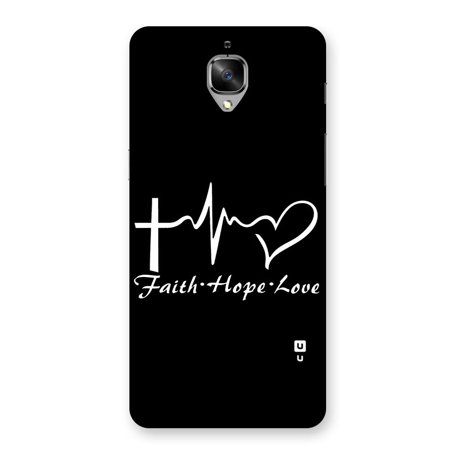 Faith Hope Love Heart Sign Back Case for OnePlus 3