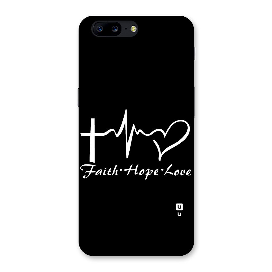 Faith Hope Love Heart Sign Back Case for OnePlus 5