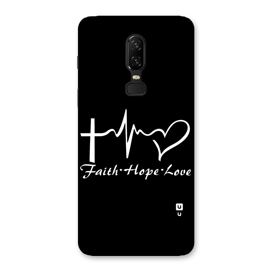 Faith Hope Love Heart Sign Back Case for OnePlus 6