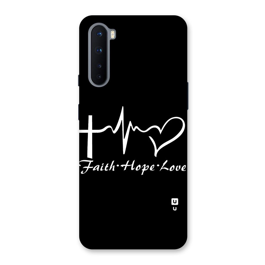 Faith Hope Love Heart Sign Back Case for OnePlus Nord