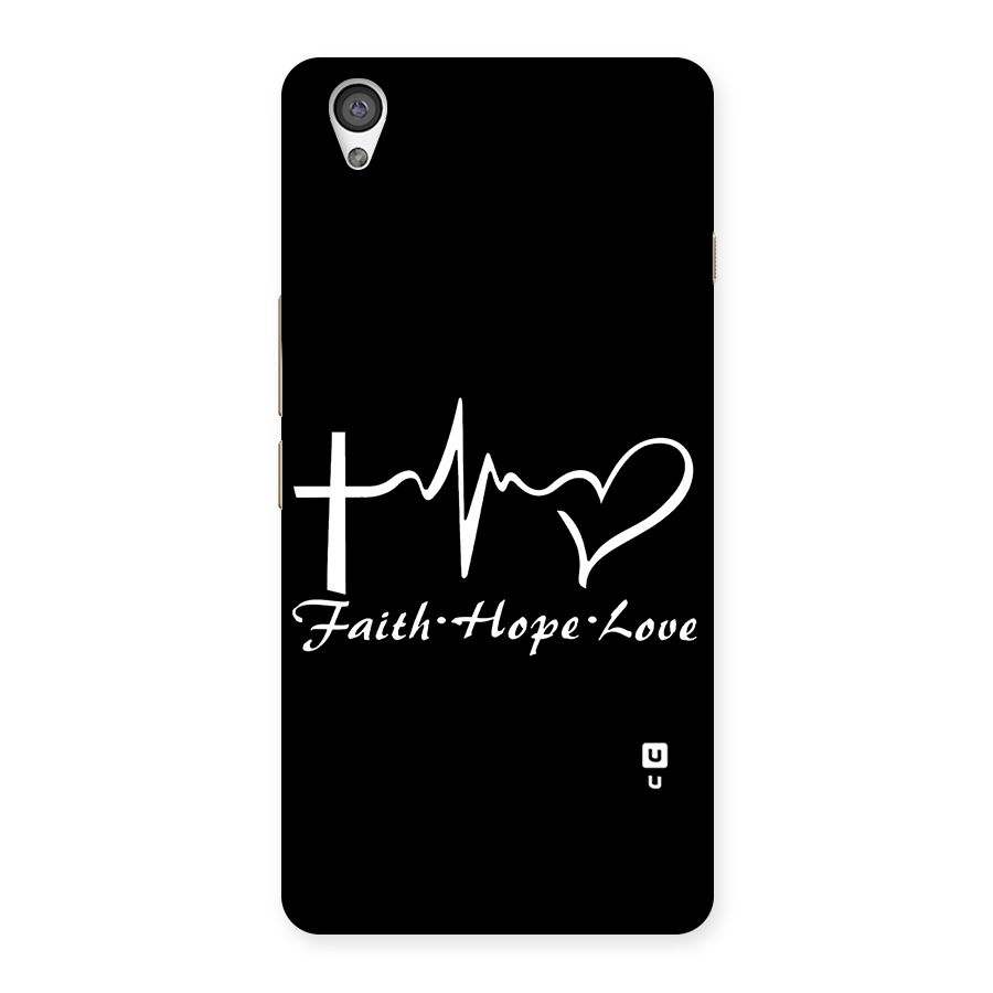 Faith Hope Love Heart Sign Back Case for OnePlus X