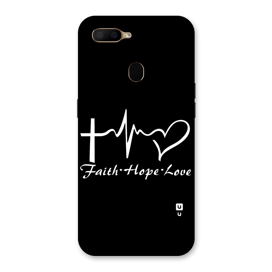 Faith Hope Love Heart Sign Back Case for Oppo A5s