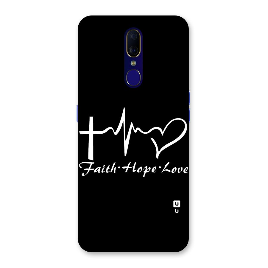 Faith Hope Love Heart Sign Back Case for Oppo A9
