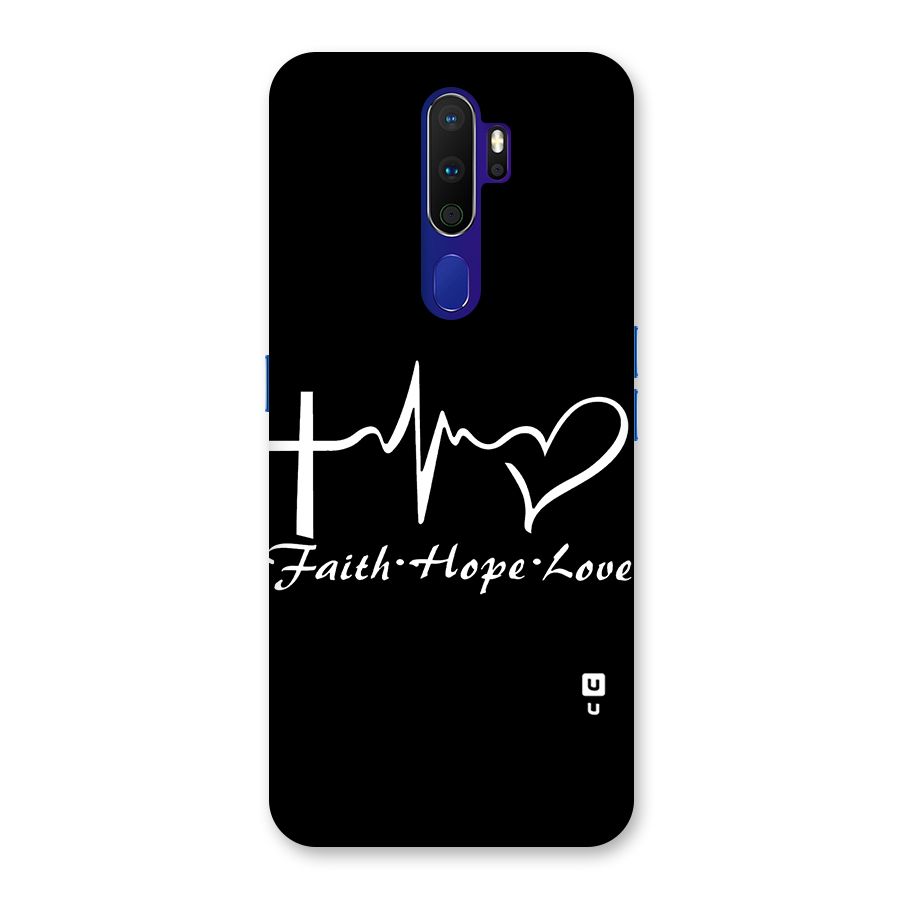 Faith Hope Love Heart Sign Back Case for Oppo A9 (2020)