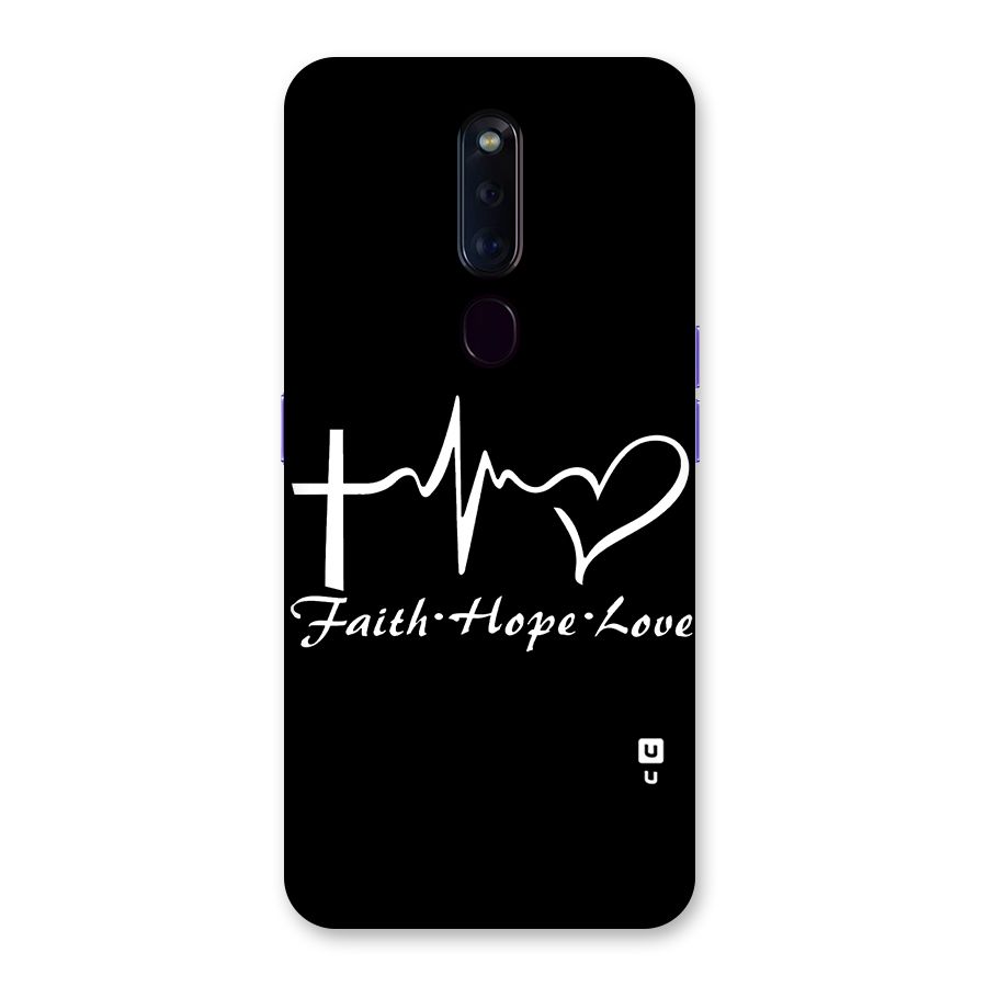 Faith Hope Love Heart Sign Back Case for Oppo F11 Pro